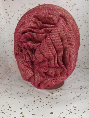 Shimmer with Glitter Pleats Turban 1