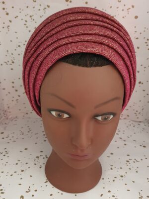 Shimmer with Glitter Pleats Turban 1