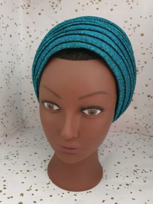 Shimmer with Glitter Pleats Turban 2