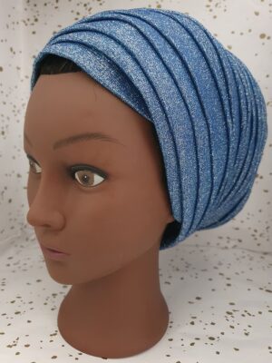 Shimmer with Glitter Pleats Turban 3