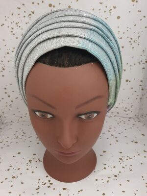 Shimmer with Glitter Pleats Turban 4