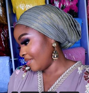 Shimmer with Glitter Pleats Turban 5