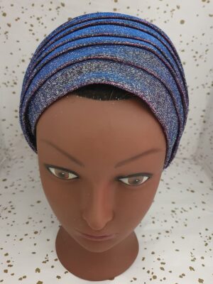 Shimmer with Glitter Pleats Turban 6